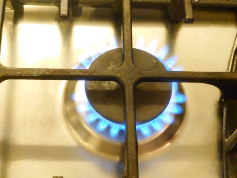 gas stove flame orange