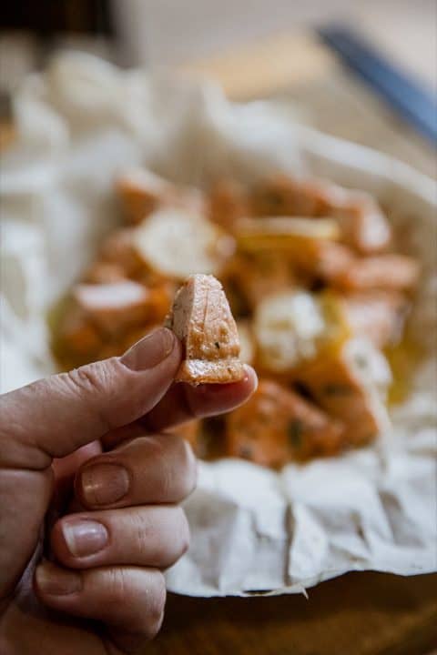 Air Fryer Salmon Bites